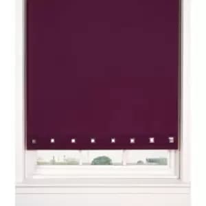 Square Eyelet Roller Blind Aubergine 1.5 x 1.6 M