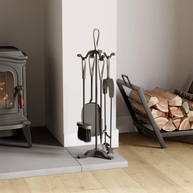 Lassic Fire Vida 5 Piece Buxton Companion Set Black & Nickel unisex 5 Piece