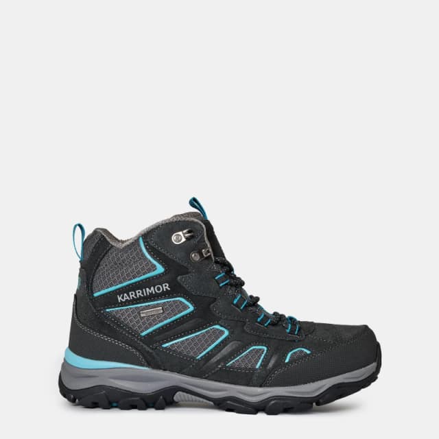 Karrimor Mount Waterproof Walking Boots Womens Grey/Blue female 3 (36)