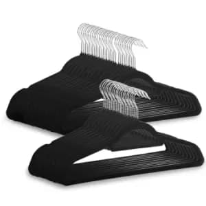 Velvet Coat Hangers Black - Pack of 50 M&W