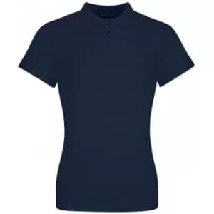 Awdis Womens/Ladies Pique Cotton Polo Shirt (M) (Oxford Navy)