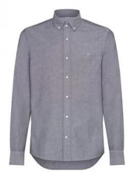 Calvin Klein Slim Fit Stretch Oxford Shirt - Black