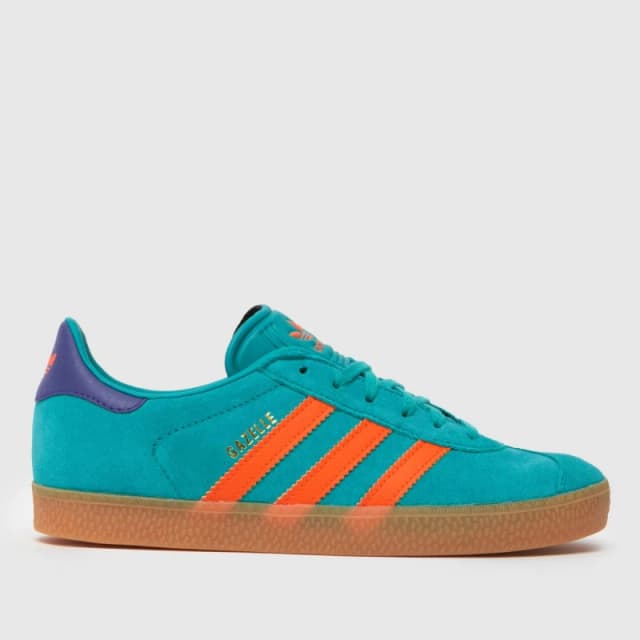 adidas Turquoise Gazelle Girls Youth Trainers Turquoise UK 4 (EU 36?)