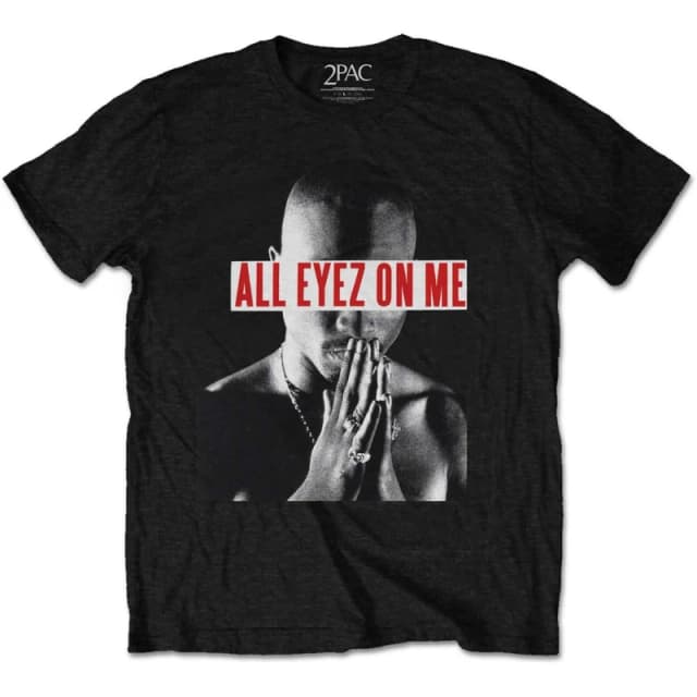 Tupac Shakur Tupac Shakur Men All Eyez On Me T-Shirt in Black Size: X-Large Black XL Male 5063693781859
