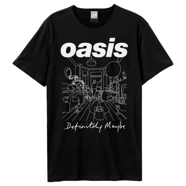 Amplified Amplified Men Definitely Maybe Oasis T-Shirt in Black Size: X-Small Black XS Male 5063652562666