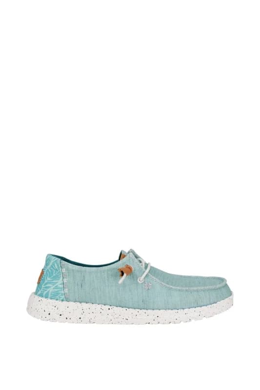 HEYDUDE 'Wendy Heathered Slub Tropical' Slip On Shoes Blue