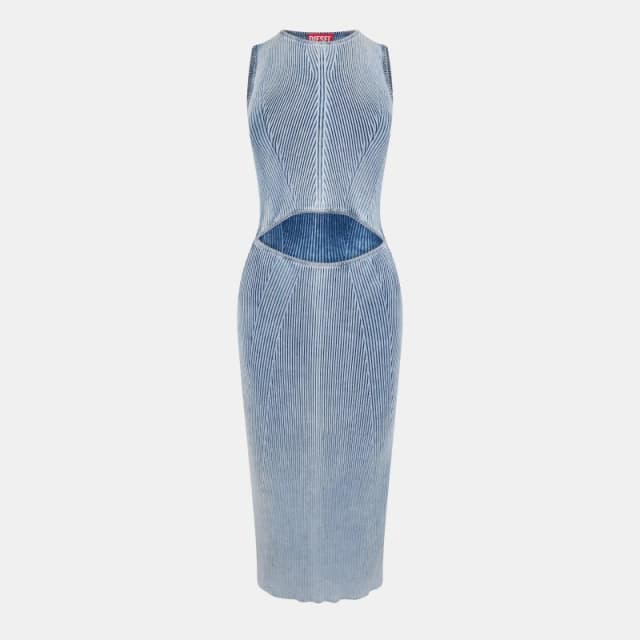 Diesel Womens Taryn Long Maxi Dress Faded Denim female 8