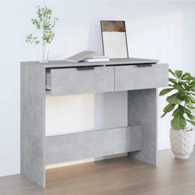 Vidaxl Console Table Concrete Grey 90X36X75cm Engineered Wood, Grey 811335