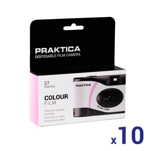 Praktica Praktica Single Use Disposable Colour Film Camera with Flash - Pink (Pack of 10) N21F-Pinkx10