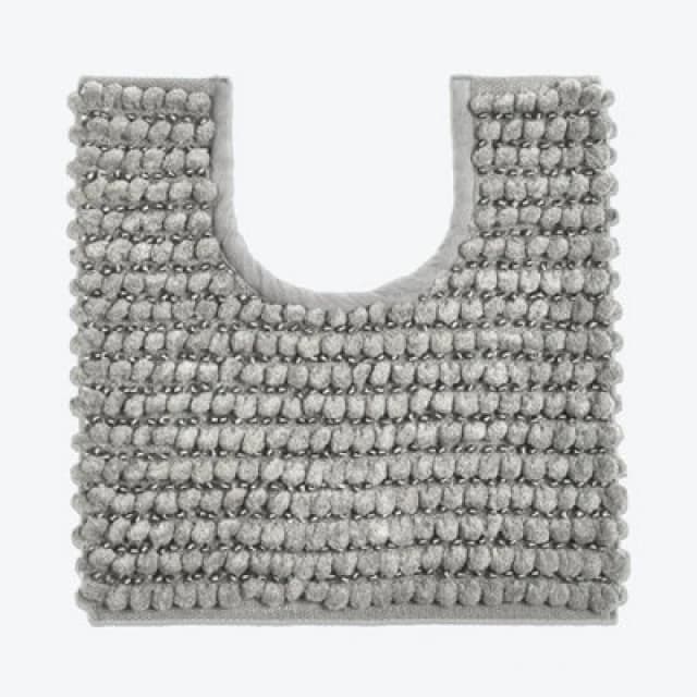 Allure Bath Fashions Sparkle Bobble Non Slip Pedestal Toilet Mat - Dove Grey