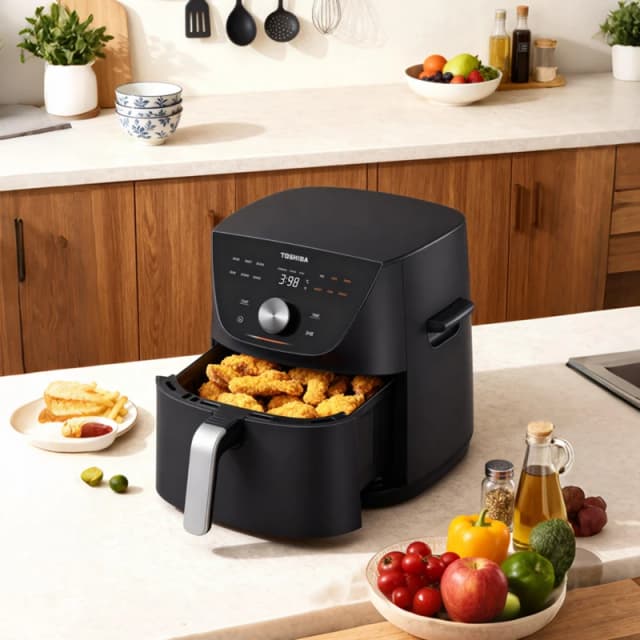 Toshiba 7.4L Air Fryer with Touch Screen Black unisex One Size