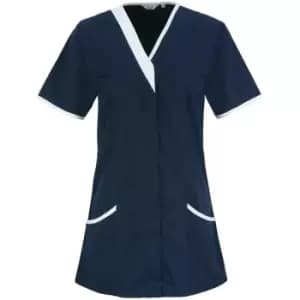 Premier Womens/Ladies Daisy Healthcare Work Tunic (14UK) (Navy/ White) - Navy/ White