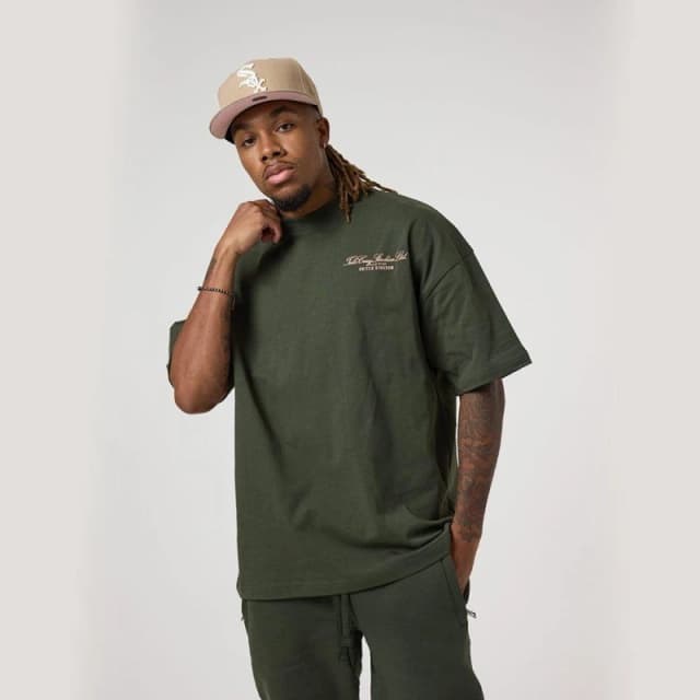 Tela Cruz Mens Oversized Design T-Shirt Forest male X Small