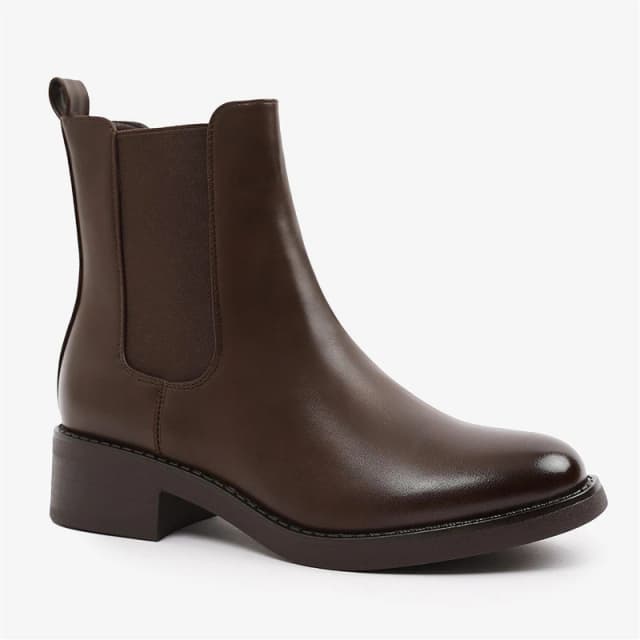 Where's That From 'Serna' Wide Fit Ankle Boot With Elastic Panel And Side Zip Brown