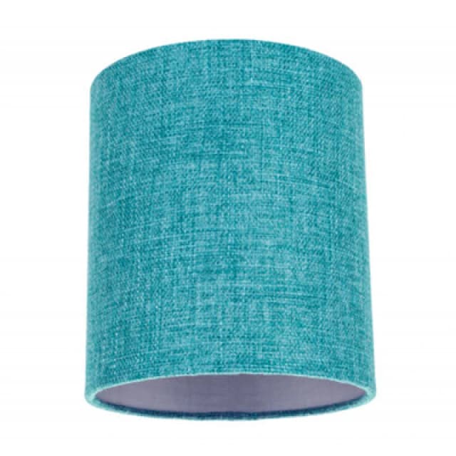 Happy Homewares Contemporary And Sleek Teal Linen Fabric 6 Cylindrical Lamp Shade 60W Maximum