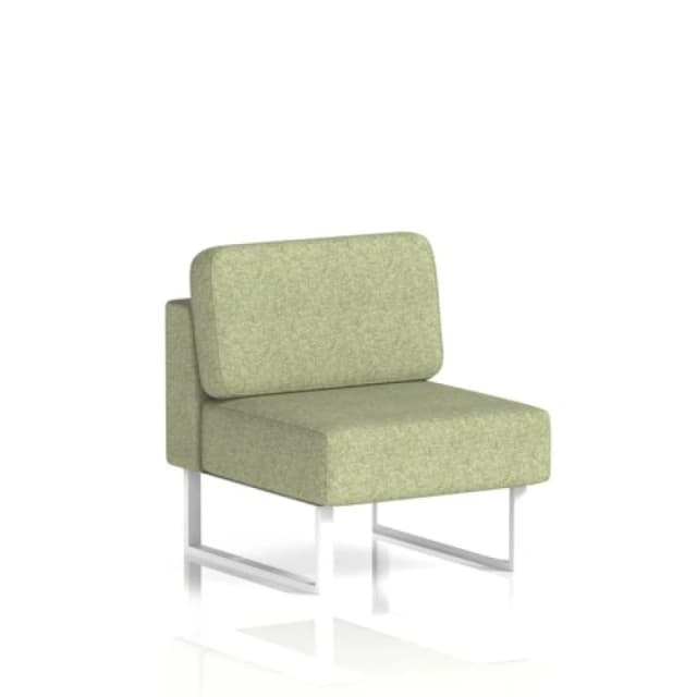 Brixworth Modular Seating Central Unit with White in Rivet Fabric - Burnish
