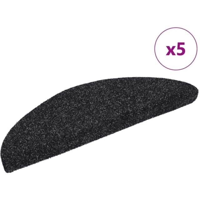 VIDAXL Vidaxl - Self-adhesive Stair Mats 5 pcs Black 56x17x3cm Needle Punch 8720286327845