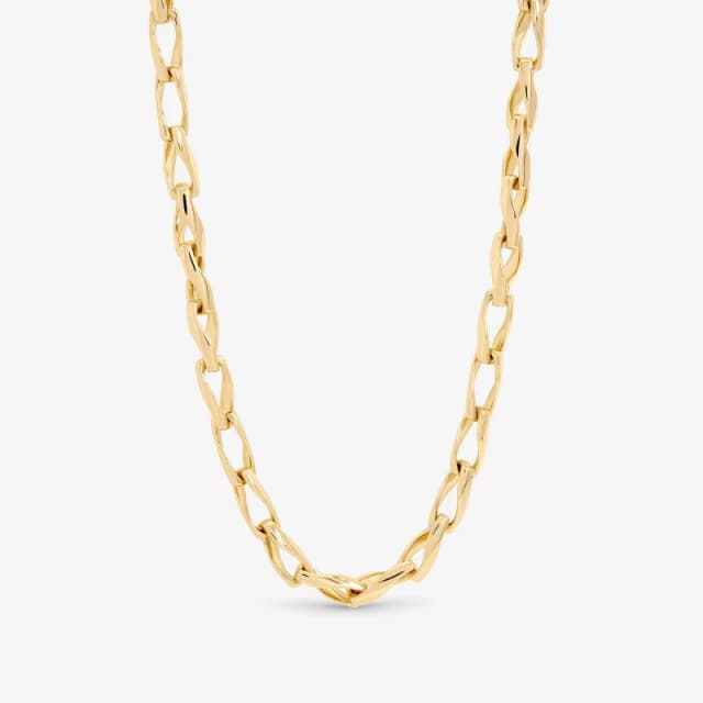 Inicio Gold Plated Twisted Link Necklace - Gift Pouch Pendant Necklaces One Size Gold 41454610000