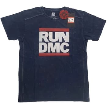 Run DMC - Logo Unisex Large T-Shirt - Blue