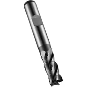 C428 10.00MM HSS-E Flatted Shank Multi-flute Roughing End Mill - Alcrona Coated DIN 844 K