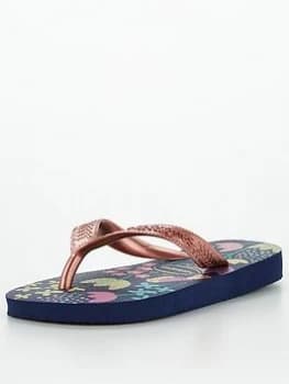 Havaianas Flores Flip Flop Sandal - Purple, Purple, Size 10-11 Younger