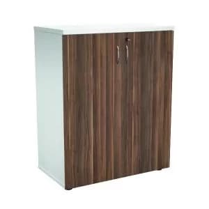Jemini Wooden Cupboard 800x450x730mm WhiteDark Walnut KF811282
