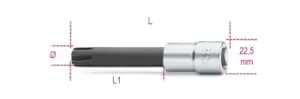 Beta Tools 920ES 1/2" Dr Bristol Spline (Long) Bit Socket Driver 10mm 009200610