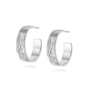 Daisy London 925 Sterling Silver Artisan Woven Hoop Earring Sterling Silver