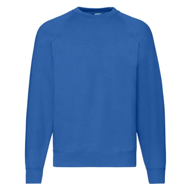 Fruit Of The Loom Fruit of the Loom Men Classic 80 20 Raglan Sweatshirt in Royal Size: Small Royal S Male 5063470708987