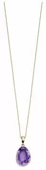 Elements Gold GP2156M 9k Yellow Gold Amethyst Diamond Jewellery