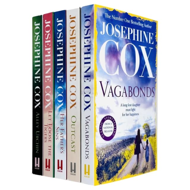 Josephine Cox Queenie And Emma Grady Sagas 5 Book Set Her Father's Sins Let Loose The Tigers Outcast Alley Urchin Josephine Cox Books