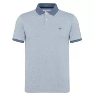 Original Penguin Jacquard Polo Shirt Mens - Blue