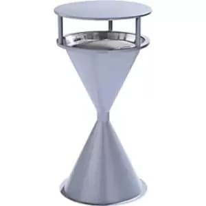 VAR Conical Pedestal Ashtray Made of Plastic, with Hood, Silver