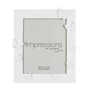 8" x 10" - Impressions White Resin Butterfly Photo Frame