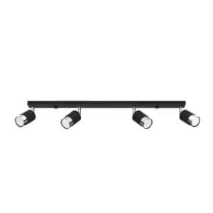 Nero Ceiling Spotlight Bar, Black/Chrome, 4x GU10