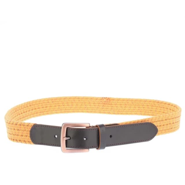 Ted Baker Galan Leather Woven Belt - Yellow Yellow M - L