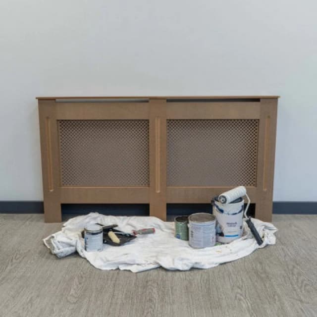 Jack Stonehouse Diamond Unpainted Radiator Cover Mdf Wooden - Large - 152Cm (W) X 81.5Cm (H) X 19Cm (D)