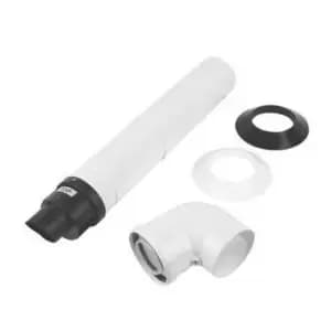 Baxi Ecoblue Horizontal White Flue (L)500mm (Dia)100mm