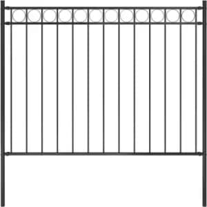 Garden Fence Steel 1.7x1.2 m Black Vidaxl Black