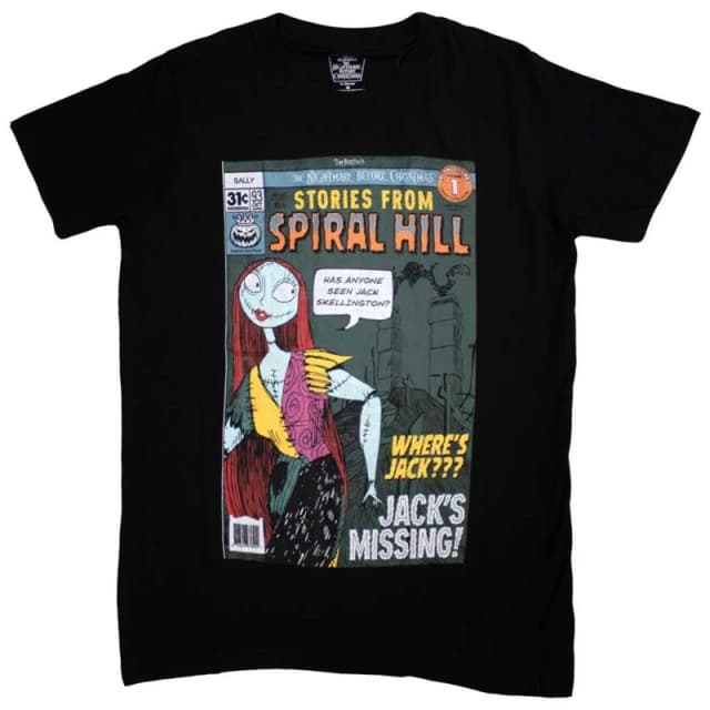 Disney Spiral Hill Sally T Shirt Black unisex
