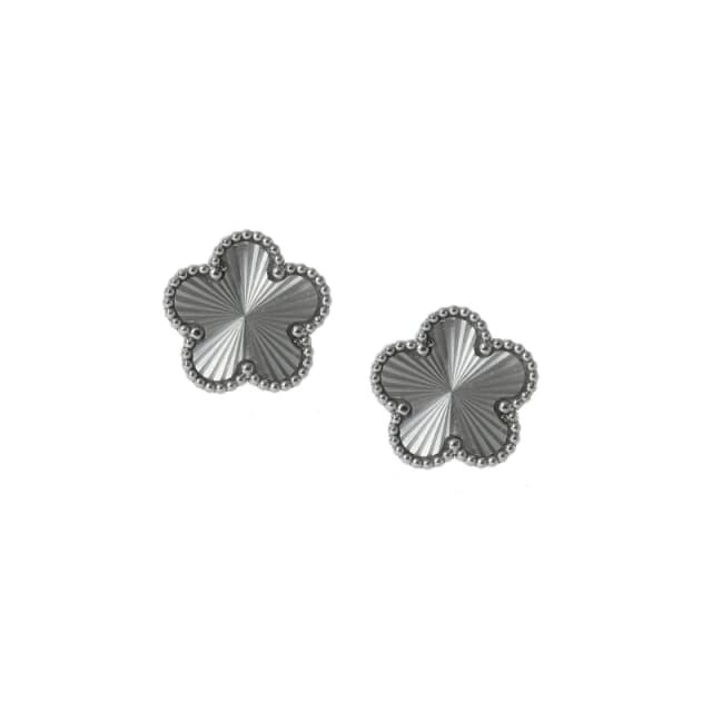 Miso Clover Earrings - Silver Silver One Size
