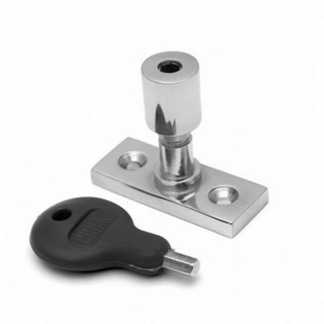 Loops Locking Casement Window Stay Pin 28.5mm Fixing Centres Polished Chrome Multi