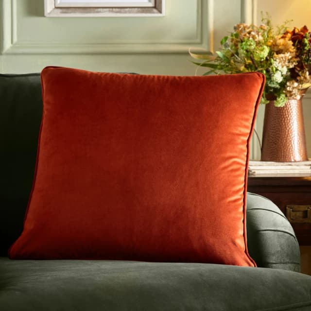 Appletree 'Harlan' Velvet Filled Cushion Red