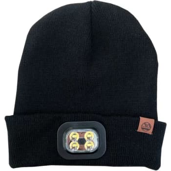 LED Lighted Beanie Hat - Black - Six Peaks