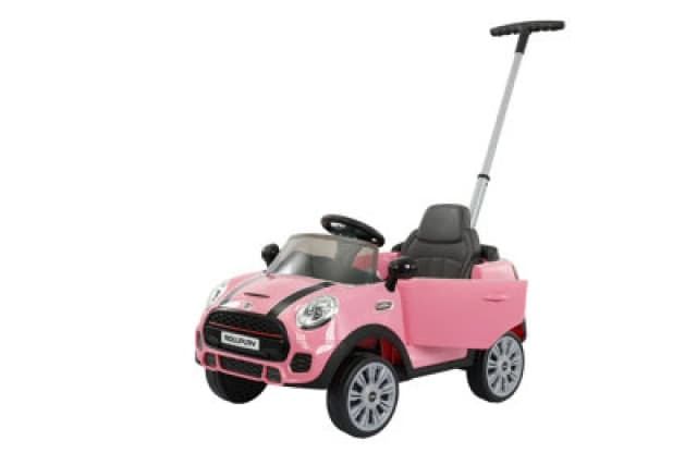 Rollplay Mini Cooper Play Push Car With Parental Handle - Pink 42593