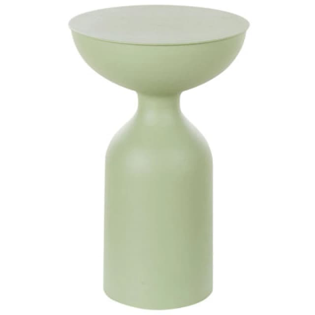 Beliani Side Table Cota Metal Light Green