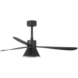 Faro Amelia Large Cone LED Black Ceiling Fan, 6 Speed