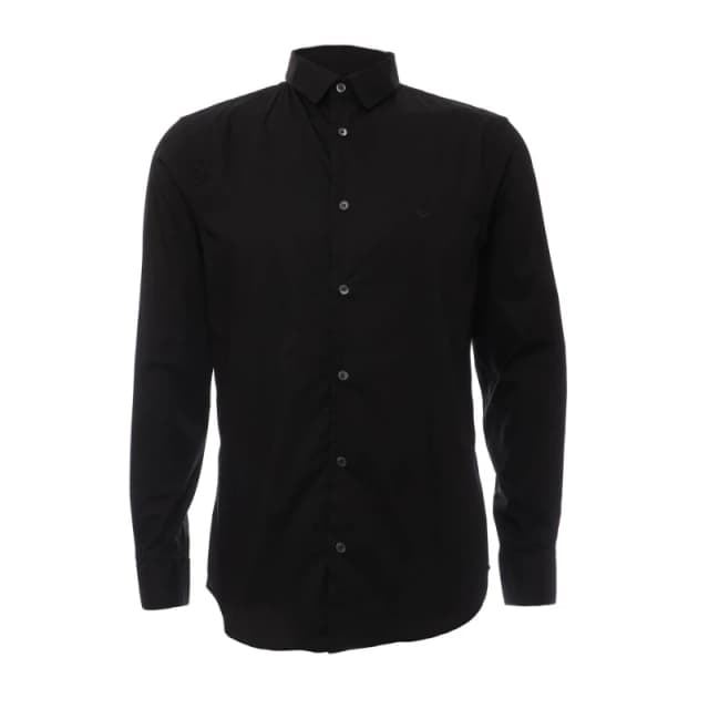 Emporio Armani Stretch Nylon-Blend Shirt Black male S