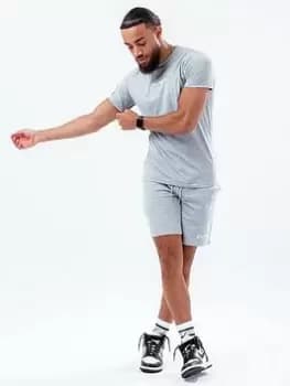 Hype mens SHORTS & T-SHIRT SET, Grey, Size XS, Men