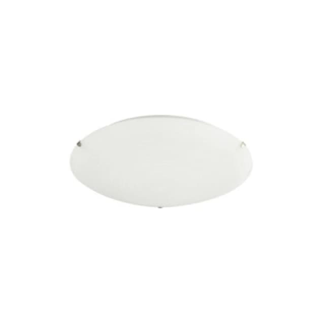 Happy Homewares Frosted White Flush 25Cm Glass Ceiling Light Fitting With Soft Swirl Decoration
